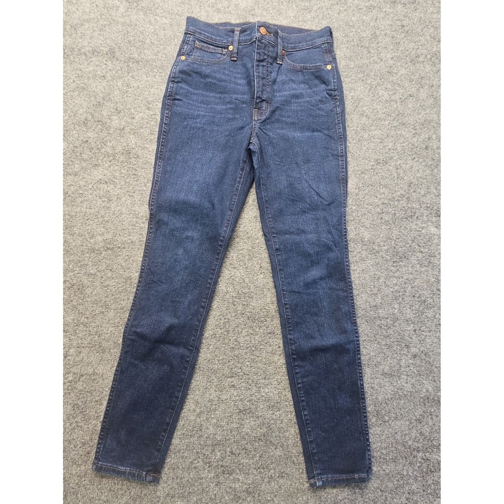 Madewell Womens Jeans Size 26(28x28) 10 Inch High Rise Skinny Dark Wash